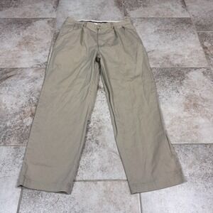 Polo Ralph Lauren 90s Vintage Chino Pants Mens Beige 35x34 Zip Fly Pleated
